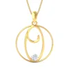 925 sterling silver jewellery O letter design chain alphabet pendant necklace
