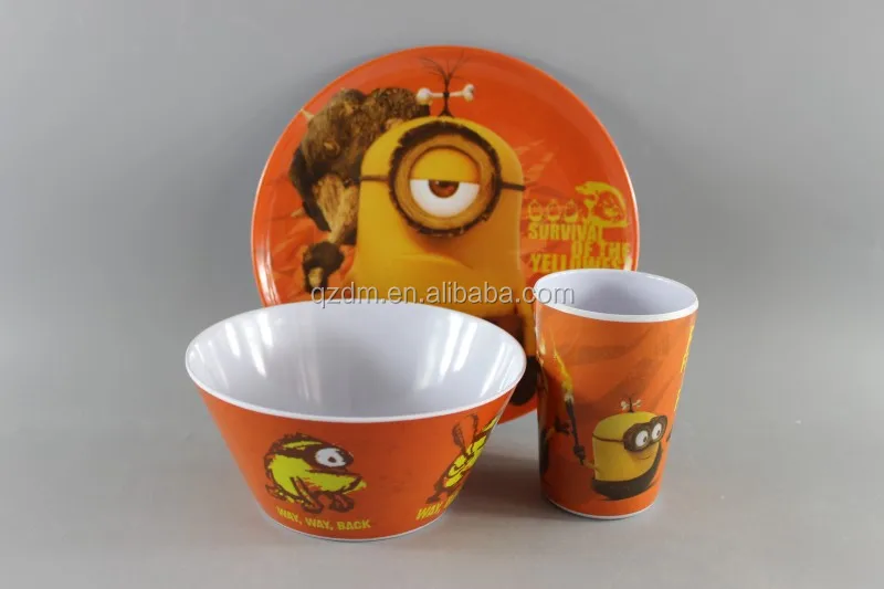 3pcs Melamine children Tableware set