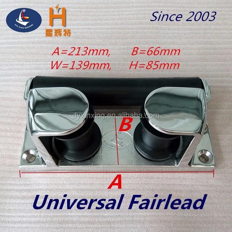 316 Stainless Steel Marine Bow Fairlead Roller Chock With 2 Wheels For