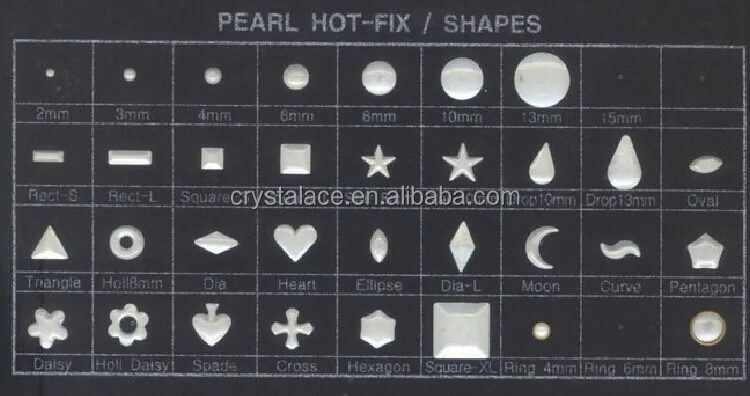 Transfer half pearls,half round hotfix studs in bulk
