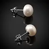 Factory Direct Sales 7-8Mm Pearl Silver Stud Earrings For Women Girls