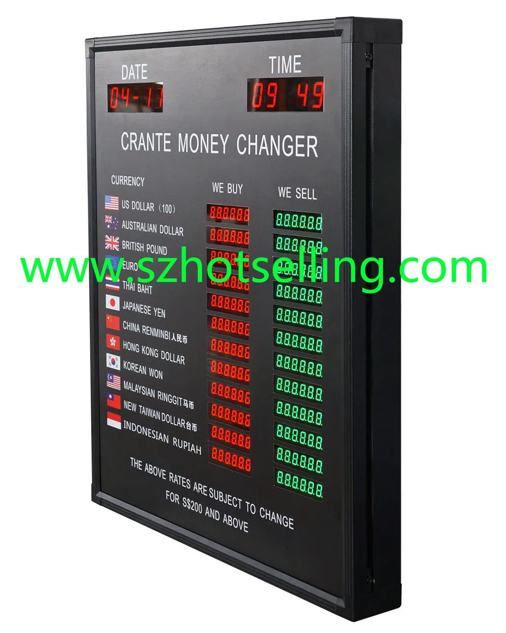 Euro Currency Converter Exchange Money Machine Buy Euro Currency Converter Led Display Currency Bank Exchange Rate Led Display Product On - 