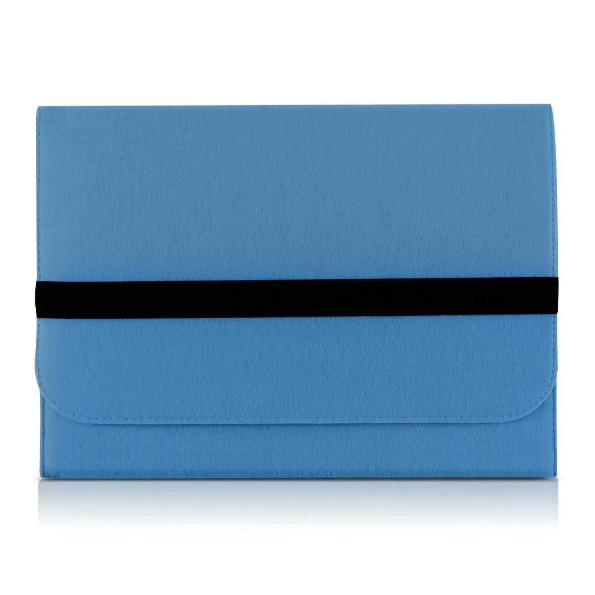 kwmobile laptop cover felt case for 12,5" 13" 13,3" Laptop / Ultrabook - notebook bag protective cover in blue with internal pockets Inner dimensions: approx. 34,5 x 26 cm