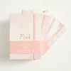Leather Journal Pink Cover Grid Notebook With Metal Roller Ball Pen Luxury Gift Box Set pink notebook paper