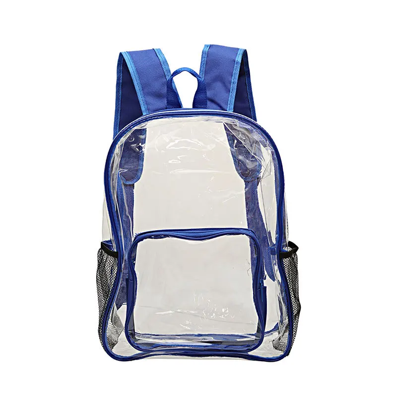 Summer Simple High Capacity Waterproof Transparent Backpack Clear PVC Beach Bag Custom