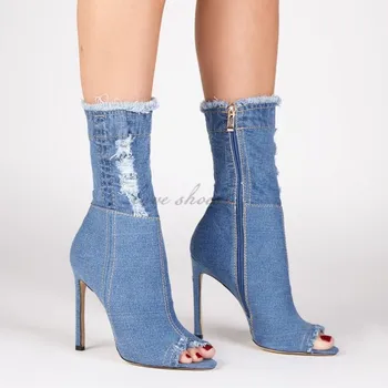 jean boot heels