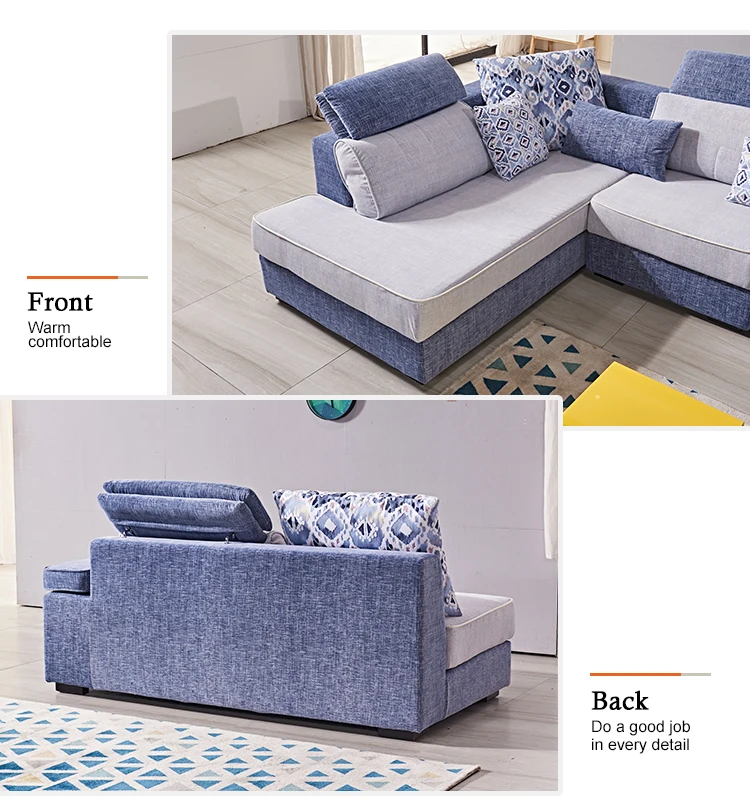 Contemporary Furniture L Shaped Corner Design Adjustable Headrest Fabric Living Room Sofa Set View Contemporary Fabric Sofa Zhonge Product Details From Foshan Zhongge Furniture Industrial Co Ltd On Alibaba Com