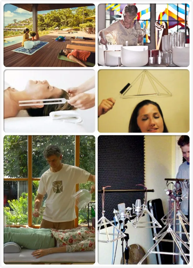 HM Transparent Quartz Glass Singing Pyramid