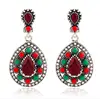 trade accessories wholesale. Retro Bohemia full of drills dripping drop shaped earrings