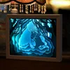 Halloween 3D Paper Carved Led Light Carving Night Lamp Birthday Gift Leds Projector Switch Control Bedside Table Lights Frame