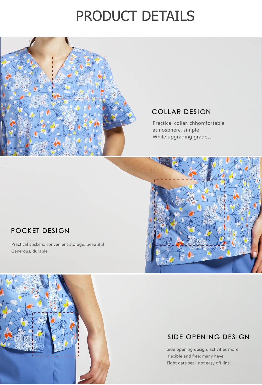 Dropshipping High Quality Hospital Medical Female Male Scrub Sets