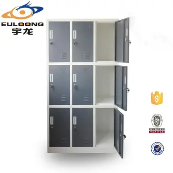 Durable Second Hand Clothes Storage Design 9 Door Steel Locker