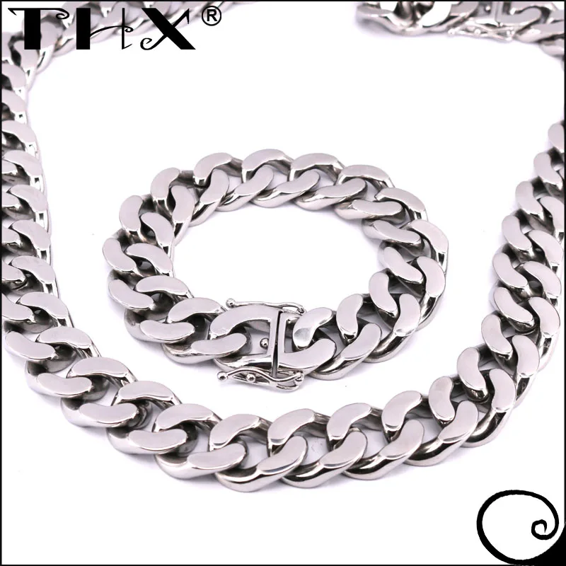 Mens 18mm Hop Heavy Finish Miami Cuban Link Chain Necklace Or Bracelet Buy Hip Hop Stainless 0007