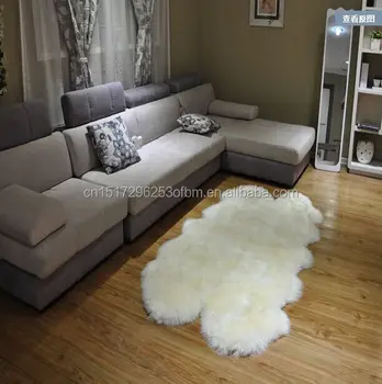 White Premium Real Fur Sheepskin Pelts Sofa Sheared Rugs For Hotel White Premium Real Fur Sheepskin Pelts Sofa Sheared Rugs For Hotel Rug With Long