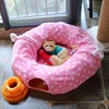 Cute design Korean style quality soft channel foldable model warm dog rabbit cat toy nest house