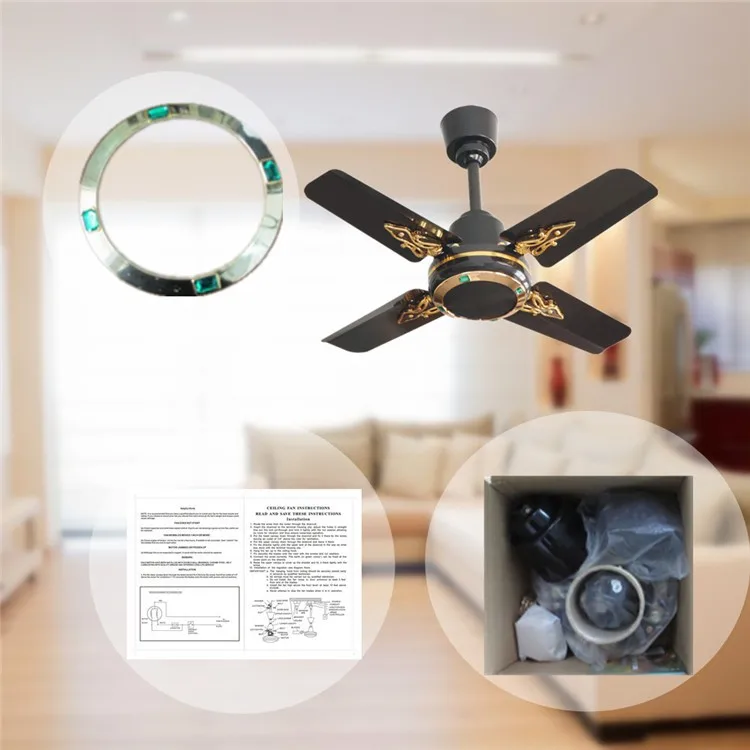 Diamond Decoration 25'' Pakistani Ceiling Fan In Bangladesh Luxury