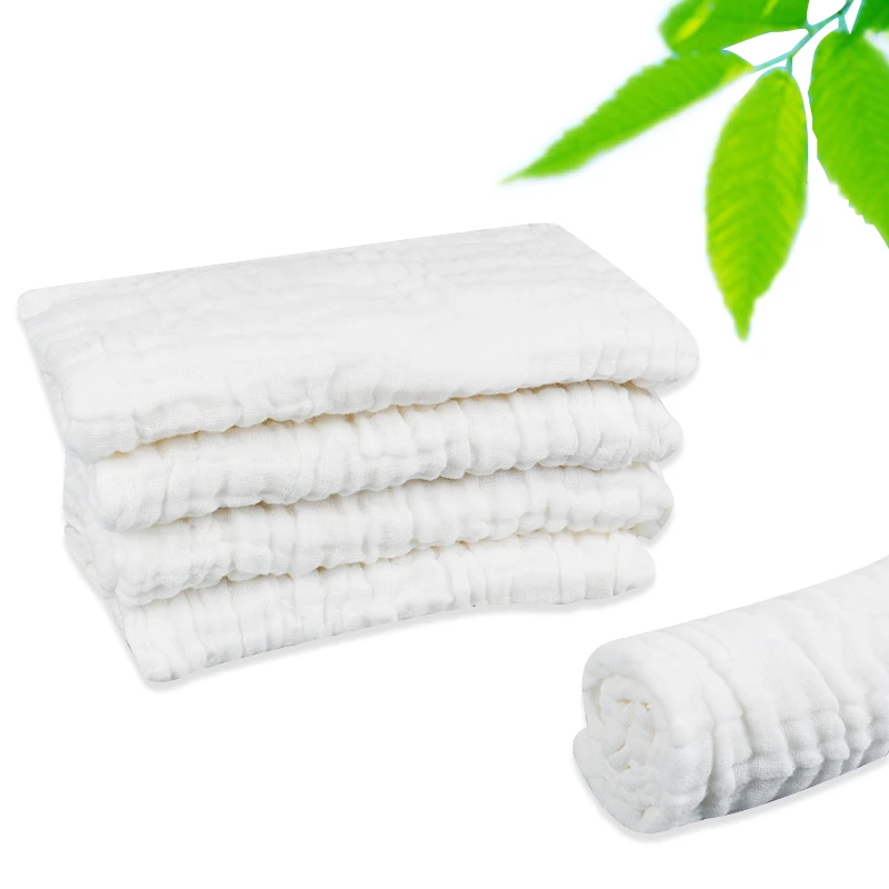 4 Layer Cotton Washable Resuable Super Absorption Baby Gauze Muslin Baby Nappy Diaper 3 Sizes for