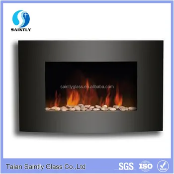 High Temperature 4mm Ceramic Glass Fireplace Doors For Electricity