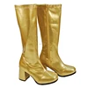 Leecabe 3" Wide Width Gogo Boots W/Zipper Knee High Boots Big Size #36-#46