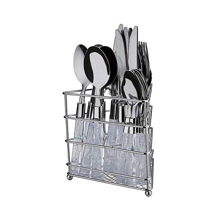 Stainless Steel Flatware Set 24 Pcs Cutlery Set With Holder Buy