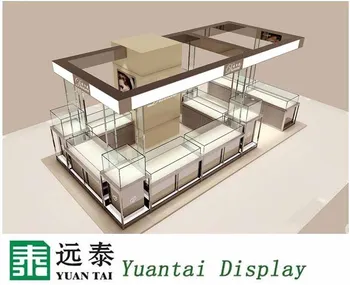 Luxury Shopping Mall Jewelry Display Showcase Kiosk Design