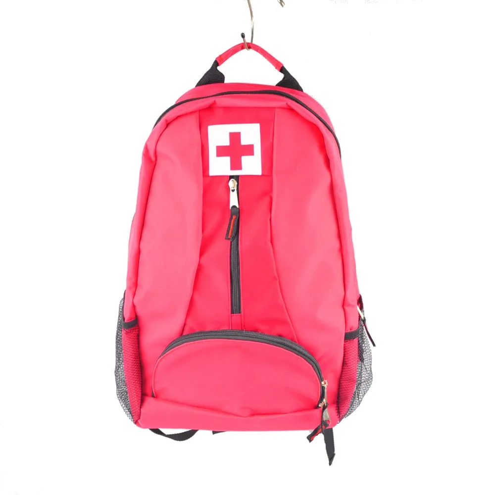 Red Backpack For First Aid Kits Pack Emergency Treatment Or Hiking