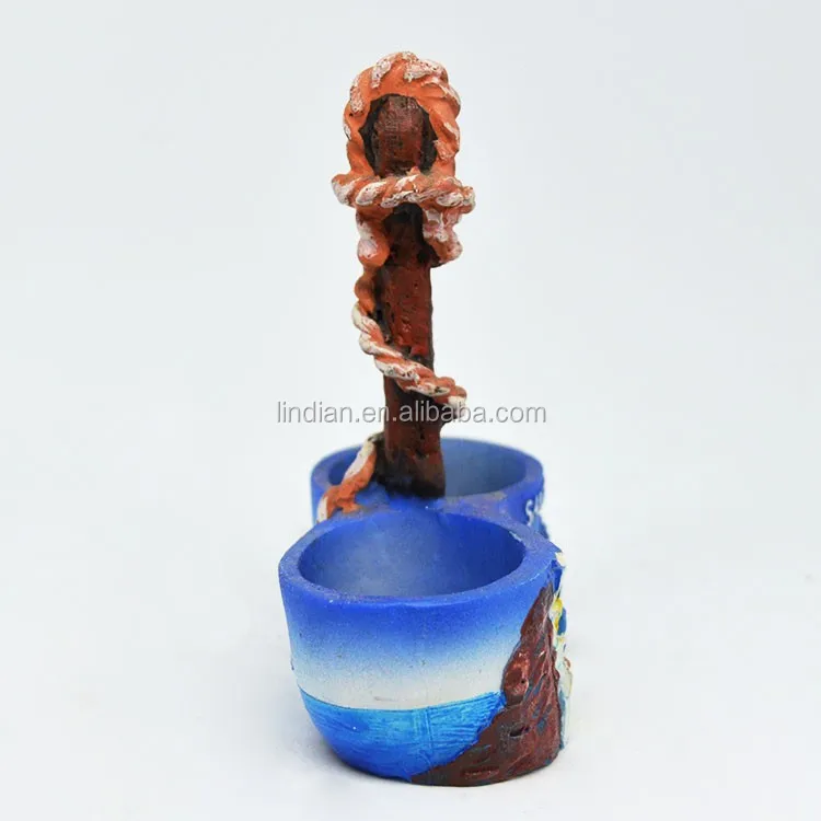 Personalized Greek Aegean Sea Santorini Tourism Souvenir Gift 3d Blue