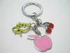 metal shoulder bag keychain, lovely apple bag chain, fashion bag souvenir keychain