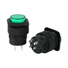2pin M16 Square flat button latching green led illuminated pushbutton switch