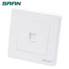 UK model double tel computer wall socket