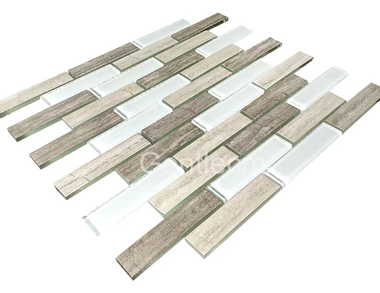 Decorative Tile Strips Mosaic For Backsplash Bathroom / Commercial
