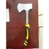 wholesale fine polished one-piece forged axe with tpr plastic coated handle