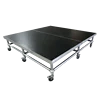 Aluminum truss stage platform with wheels