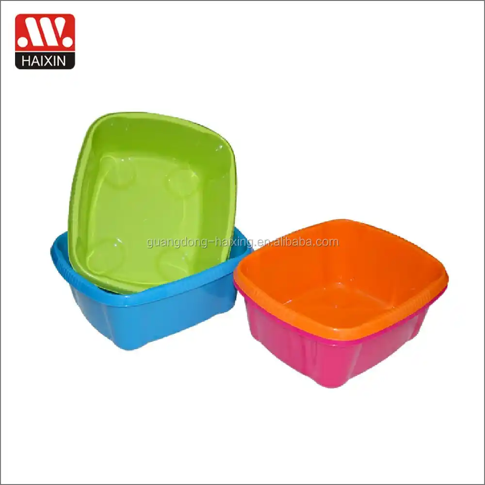 rectangular plastic wash basin