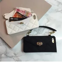 Висит средства ухода за кожей Шеи телефон S в виде ракушки 6 s/6 plus/7 Творческий силиконовый защитный чехол Портативный карты бумажник