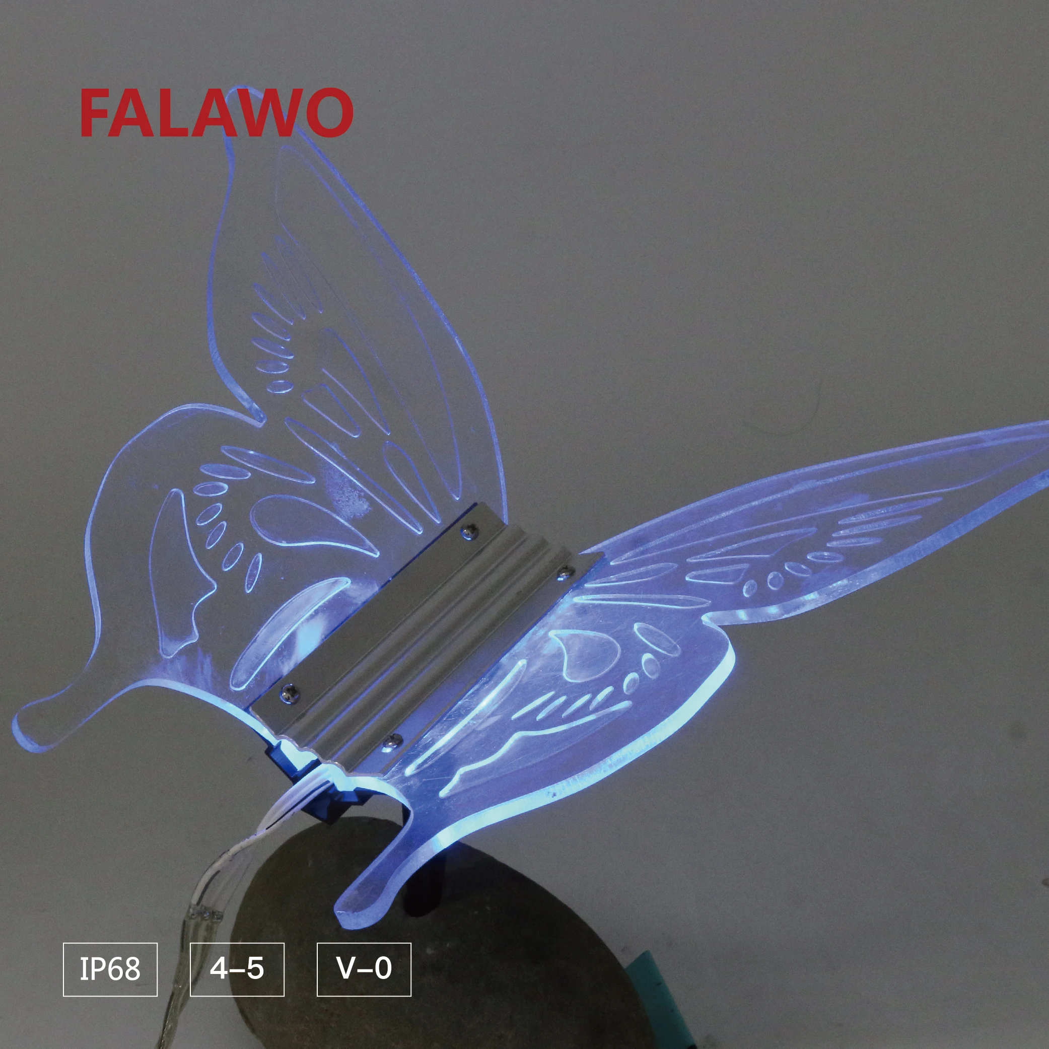 Falawo IP68 RGB outdoor waterproof butterfly LED lights Christmas