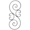 sandblasting wrought iron ornamental scroll in construction