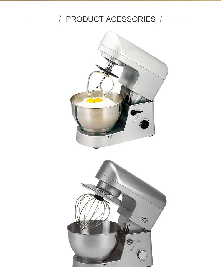 China heavy duty kitchen appliance stand mixer with 5L rotating bowl