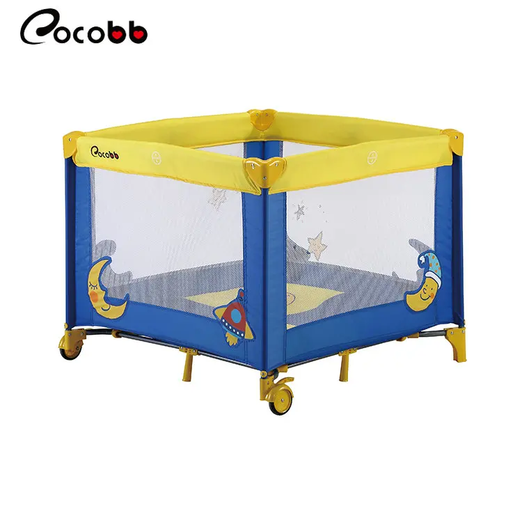 Cheap folding square babies play pen travel cot playpen playard for adults baby