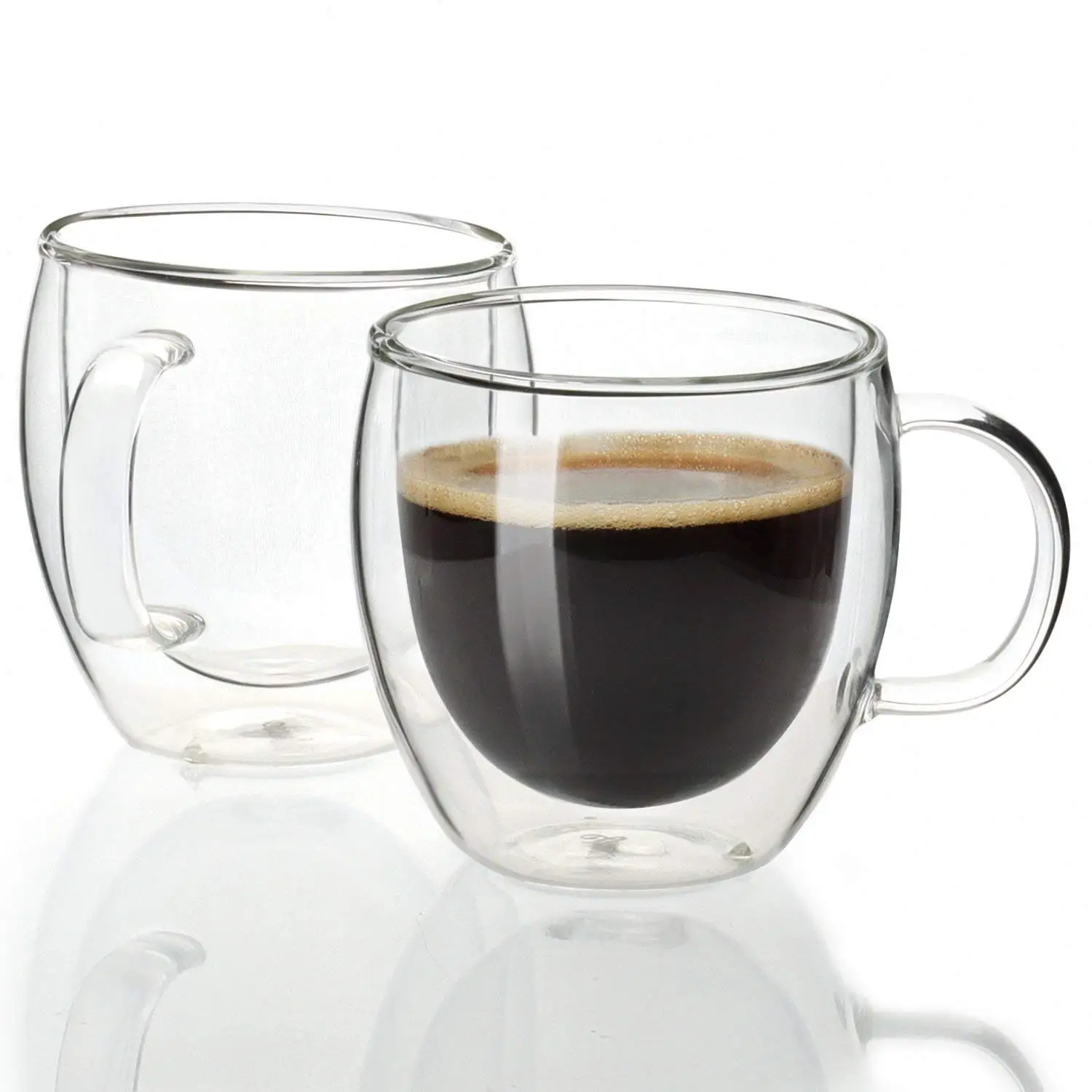 Cups Mugs And Saucers Tabletop Teemall Double Wall Insulated Glass Espresso Tea Mugs 200ml Set Of