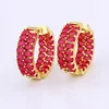 red jade 14k endless hoop earrings 20mm