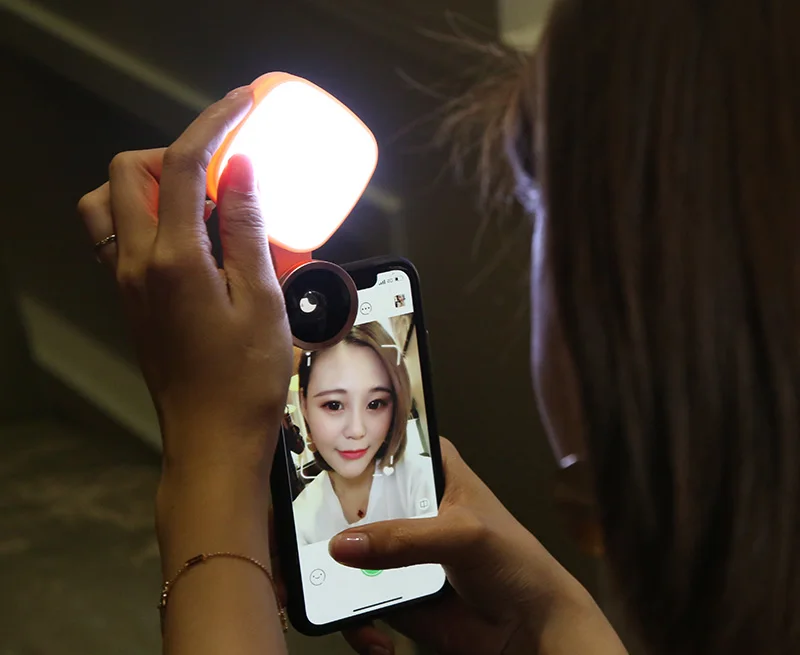 Universal Smartphone rk27 selfie flash led light with Camera Lens clip for mobile phone Mini LED Selfie Ring Light