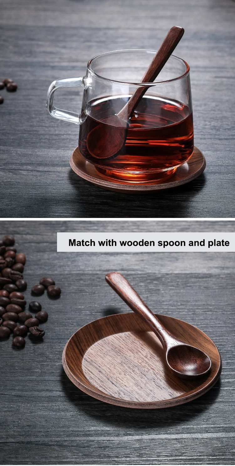 300ml Borosilicate Glass Tea Cup Set With Saucer And Spoon Buy