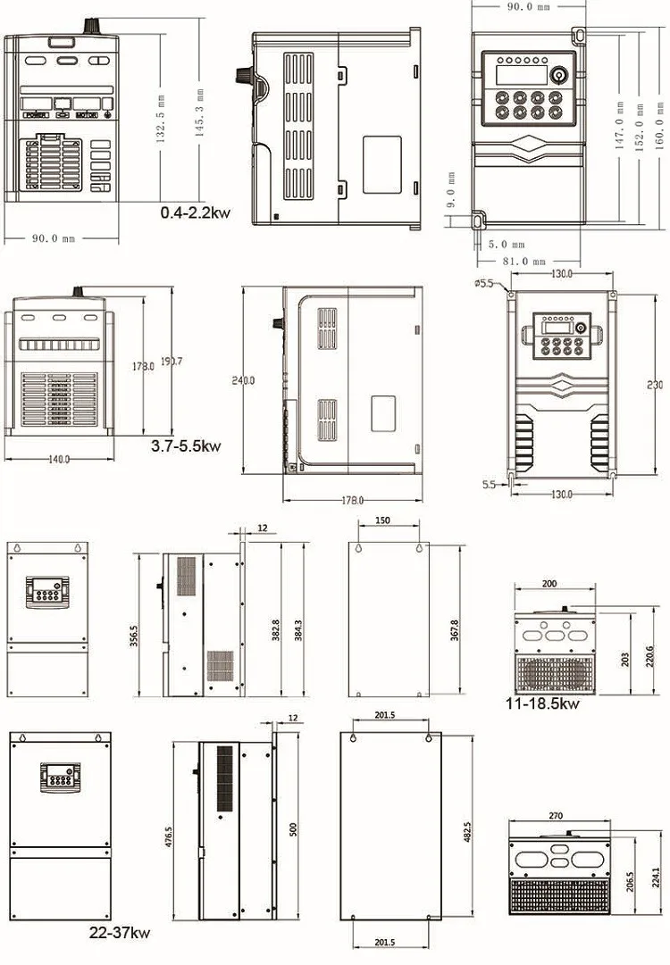 Variable speed control 50hz to 60hz 380v 440 frequency inverter for wire drawing machince made in china