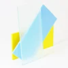 matte finish cast acrylic sheet 3mm frosted sky-blue perspex sheet light yellow PMMA panel