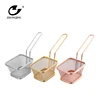 Professional Design Polished Stainless Steel Kitchen chip serving Mini basket for french fries