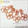 Decorative four leaf clover shape zip pulls die cut logo fancy metal zipper puller