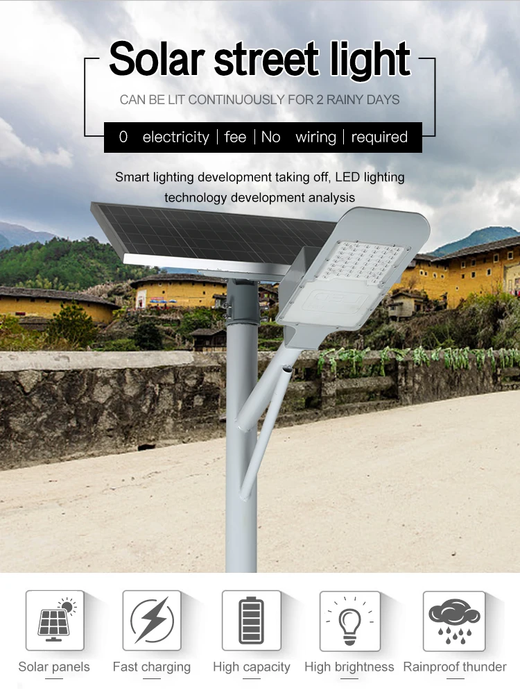 Bridgelux smd ip65 chống nước ngoài trời 15watt 20watt 30watt tích hợp đèn led năng lượng mặt trời