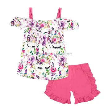 Ninos Unicornio Patrones De Blusas Pantalones Cortos Ropa Conjunto