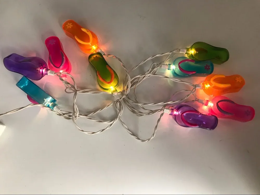 Ul Certificate Summertime 10 Count Colored Flip Flop Slipper String